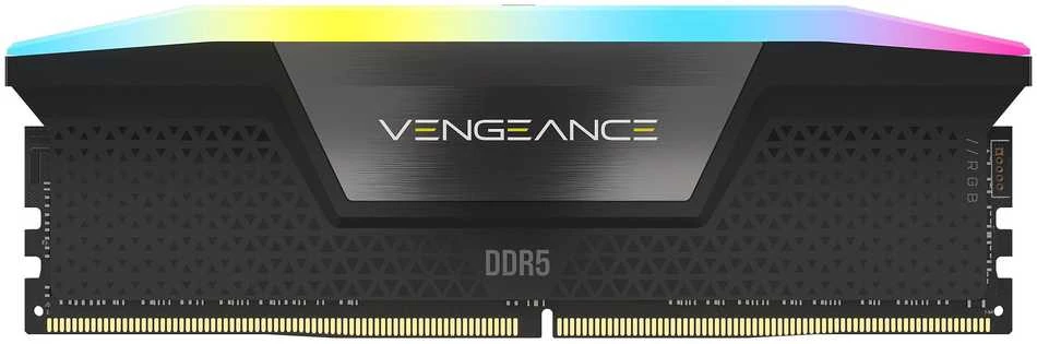RAM CORSAIR VENGEANCE RGB 32GB 2x16GB DDR5 6000MT/s DIMM Be buferio 36-44-44-96 Std PMIC XMP 3.0 Juodas Heatspreader PCB 1.4V