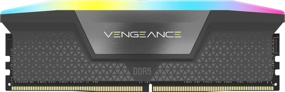 „Corsair Vengeance RGB DDR5-6000 RAM“, CL30, EXPO - 64 GB dviejų jungčių rinkinys, pilka
