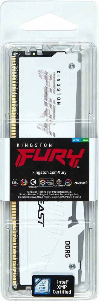 RAM Kingston KF560C30BWEA-16 16GB 6000MT/s DDR5 CL30 DIMM FURY Beast Baltas RGB EXPO | Kingstonas
