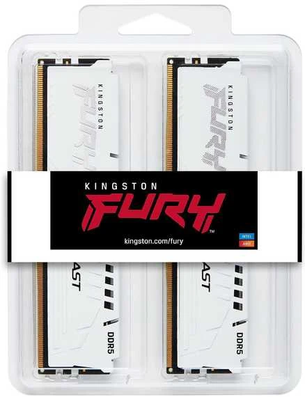 RAM Kingston KF560C30BWEK2-32 32GB 6000MT/s DDR5 CL30 DIMM (Kit of 2) FURY Beast Baltas EXPO | Kingstonas