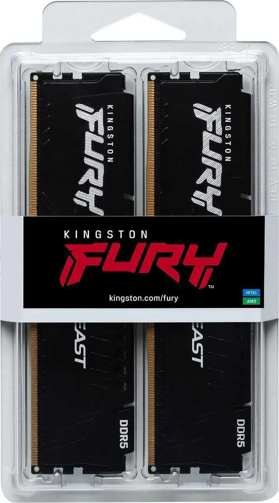 Kingston 64GB 6000MT/s DDR5 CL30 DIMM (2 vnt. rinkinys) FURY Beast Juodas EXPO