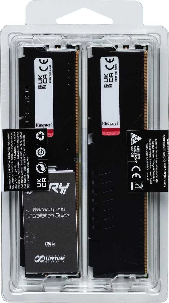 Kingston 64GB 6000MT/s DDR5 CL30 DIMM (2 vnt. rinkinys) FURY Beast Juodas EXPO