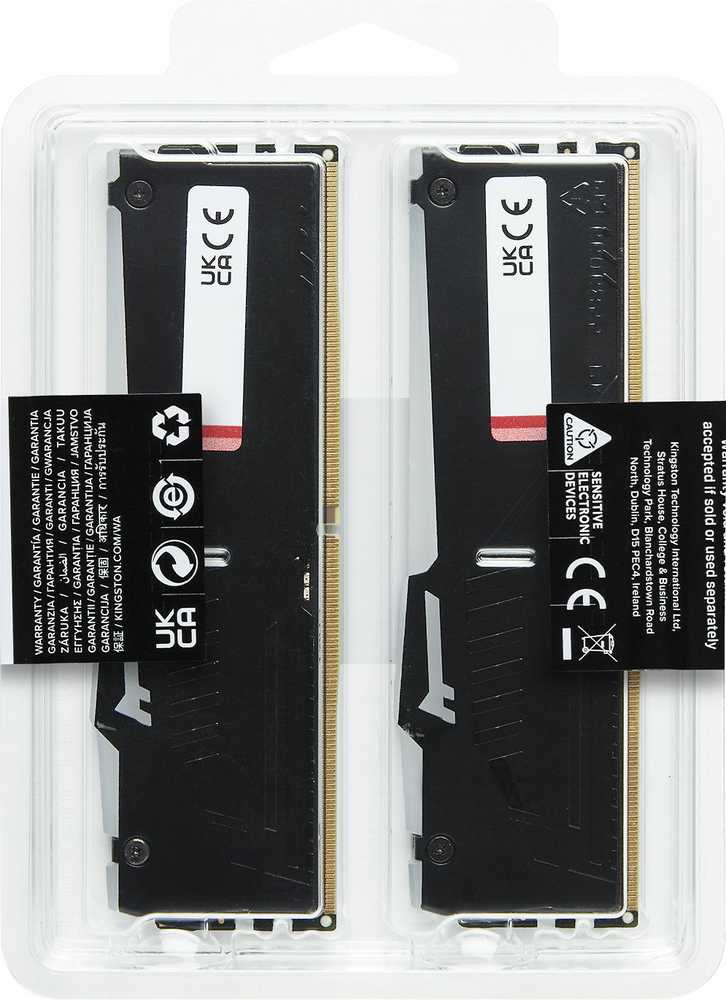 RAM „Kingston KF552C40BBAK2-64“ 64 GB 5200 MT/s DDR5 CL40 DIMM (2 vnt. rinkinys) „FURY Beast RGB“ | „Kingston“