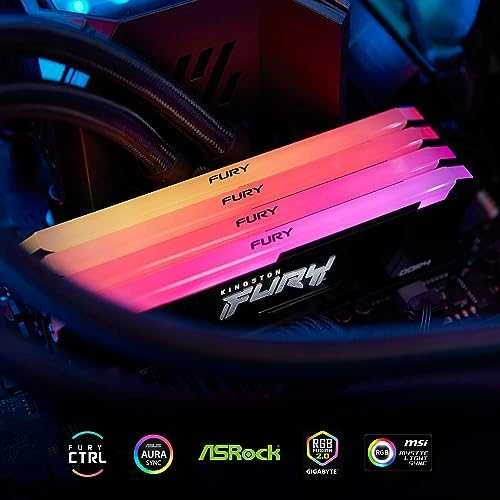 RAM KINGSTON 32GB 3200MHZ DDR4 CL16 DIMM (KIT OF 2) 1GX8 FURY BEAST RGB_