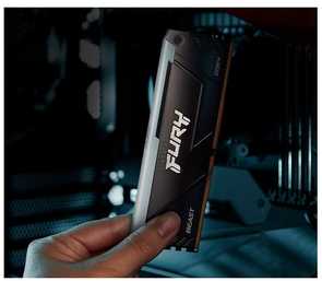 RAM „Kingston KF432C16BB2AK2/64“ 64 GB 3200 MT/s DDR4 CL16 DIMM (2 vnt. rinkinys) „FURY Beast RGB“ | „Kingston“