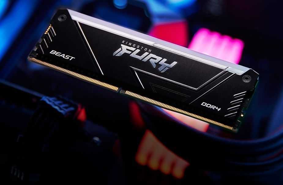RAM „Kingston KF432C16BB2AK2/64“ 64 GB 3200 MT/s DDR4 CL16 DIMM (2 vnt. rinkinys) „FURY Beast RGB“ | „Kingston“