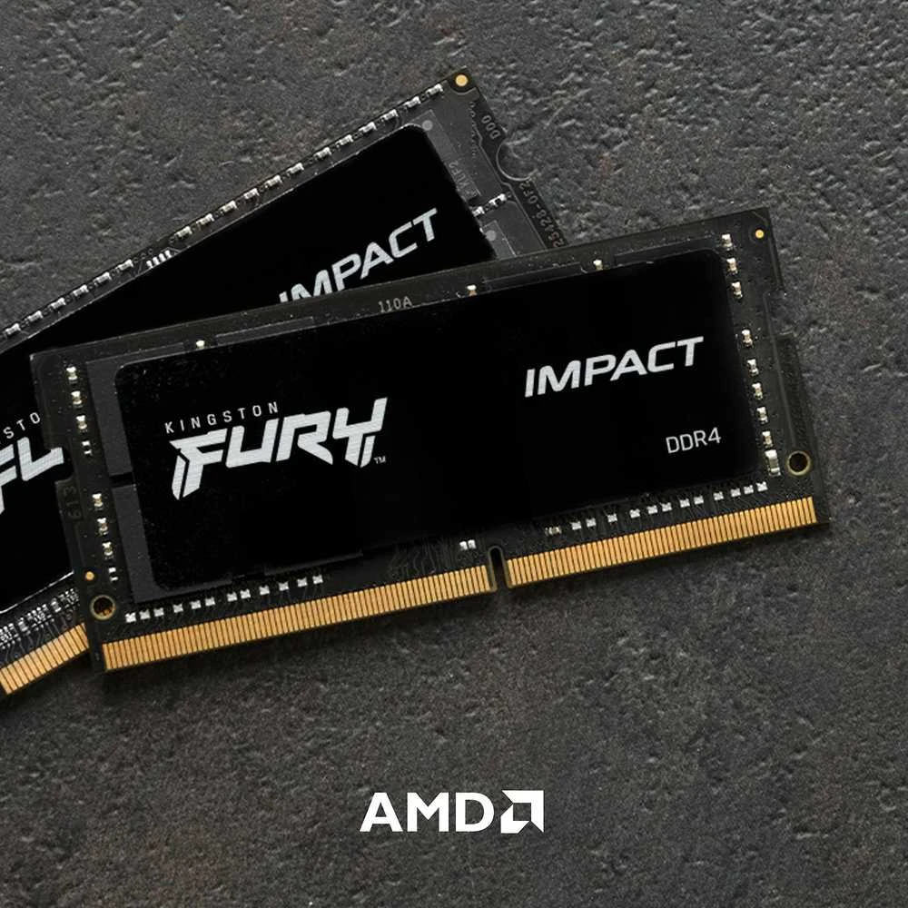 Nešiojamo kompiuterio atmintis Kingstonas | Fury Impact | 8 GB | DDR4 | 3200 MHz | Užrašų knygelė | Registracijos Nr. | ECC Nr