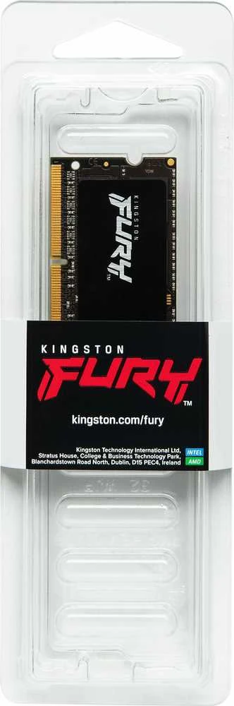 Nešiojamo kompiuterio atmintis Kingstonas | Fury Impact | 8 GB | DDR4 | 3200 MHz | Užrašų knygelė | Registracijos Nr. | ECC Nr