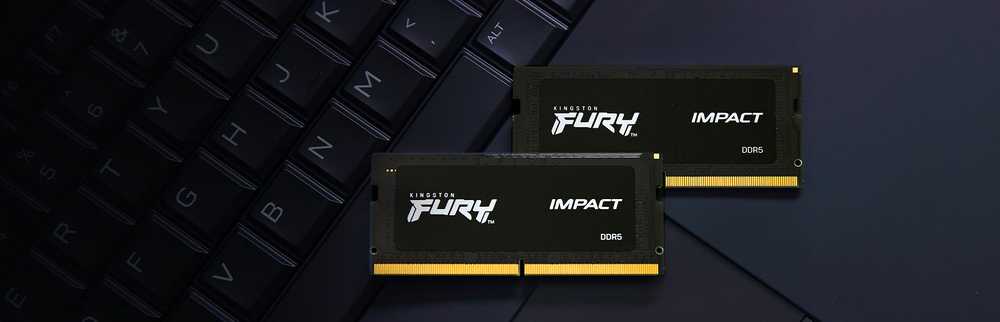 RAM „Kingston KF548S38IBK2-16“ 16 GB 4800 MHz DDR5 CL38 SODIMM (2 vnt. rinkinys) „FURY Impact“ | „Kingston“