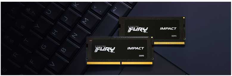 RAM „Kingston KF548S38IB-8“ 8 GB 4800 MHz DDR5 CL38 SODIMM FURY Impact atmintis | „Kingston“