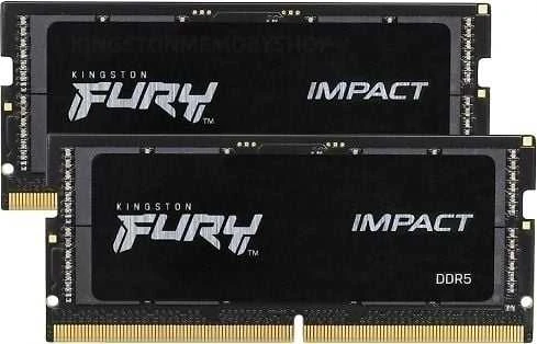 Nešiojamo kompiuterio atmintis KINGSTON 64GB 5600MT/s DDR5 CL40 SODIMM rinkinys iš 2 FURY Impact PnP