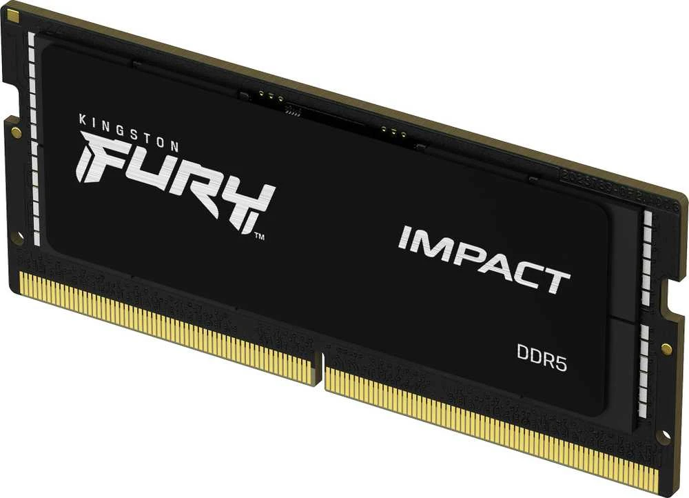 RAM „Kingston KF564S38IBK2-32“ 32 GB 6400 MT/s DDR5 CL38 SODIMM (2 komplektai) FURY Impact PnP | Kingstonas