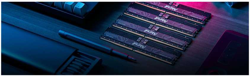 RAM „Kingston KF564R32RBEK4-64“ 64 GB 6400 MT/s DDR5 ECC Reg CL32 DIMM (4 vnt. rinkinys) „FURY Renegade Pro EXPO“ | „Kingston“
