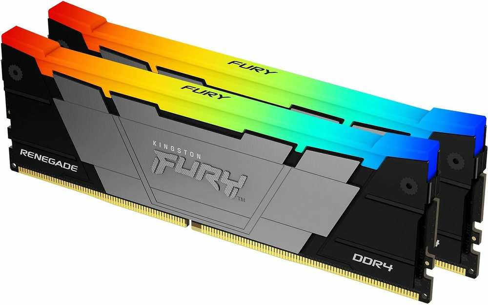 RAM KINGSTON 32GB 3600MT/s DDR4 CL16 DIMM rinkinys iš 2 1Gx8 FURY Renegade RGB