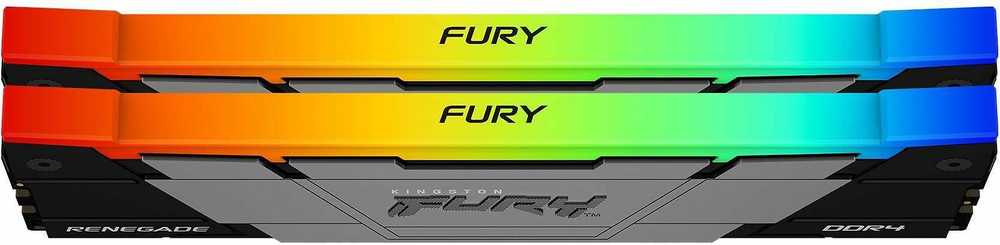 RAM KINGSTON 32GB 3600MT/s DDR4 CL16 DIMM rinkinys iš 2 1Gx8 FURY Renegade RGB