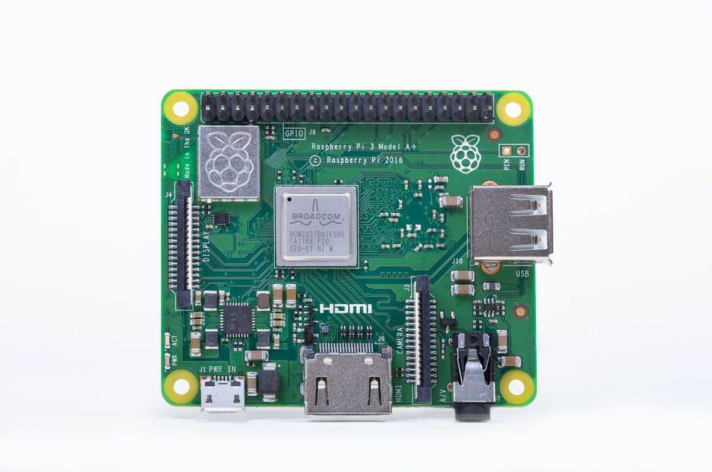 Raspberry Pi 3 modelis A + - vienos plokštės kompiuteris
