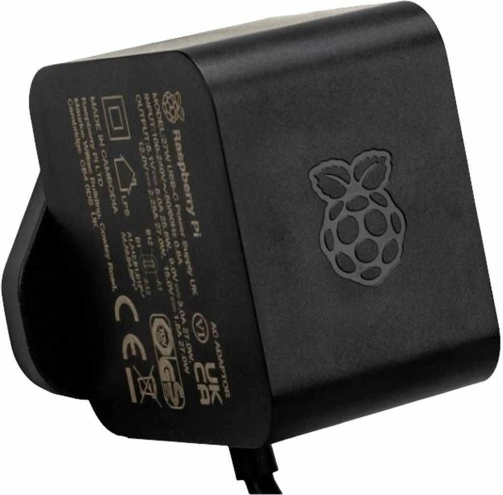 Raspberry Pi 5 B virallinen verkkovirtasovitin, 27 W