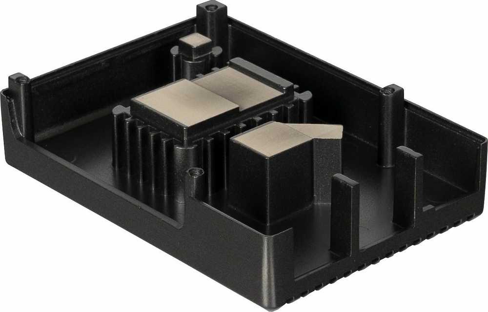 Raspberry Pi -alumiinikotelo jäähdytyssiilillä, Raspberry Pi 5 B, musta