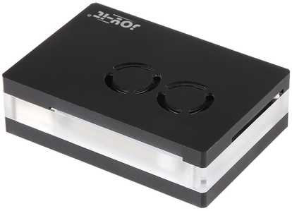 Raspberry dėklas Acryl Fan juodas (Joy-it), skirtas Raspberry Pi 4 B