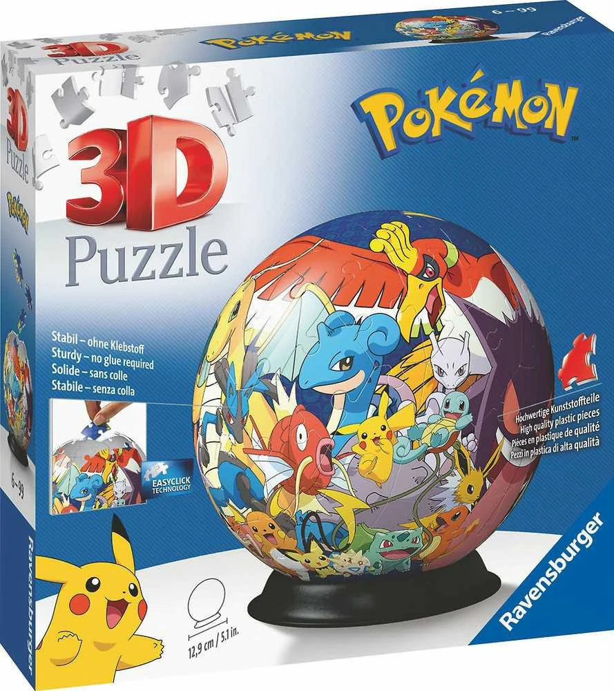 Ravensburger 3D Dėlionė 72 vnt. - Pokemon kamuolys