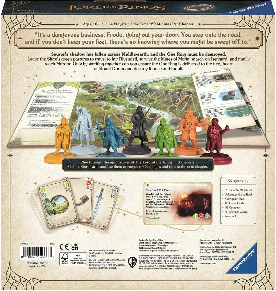 Ravensburger Žiedų valdovo nuotykių knygos žaidimas ENG
