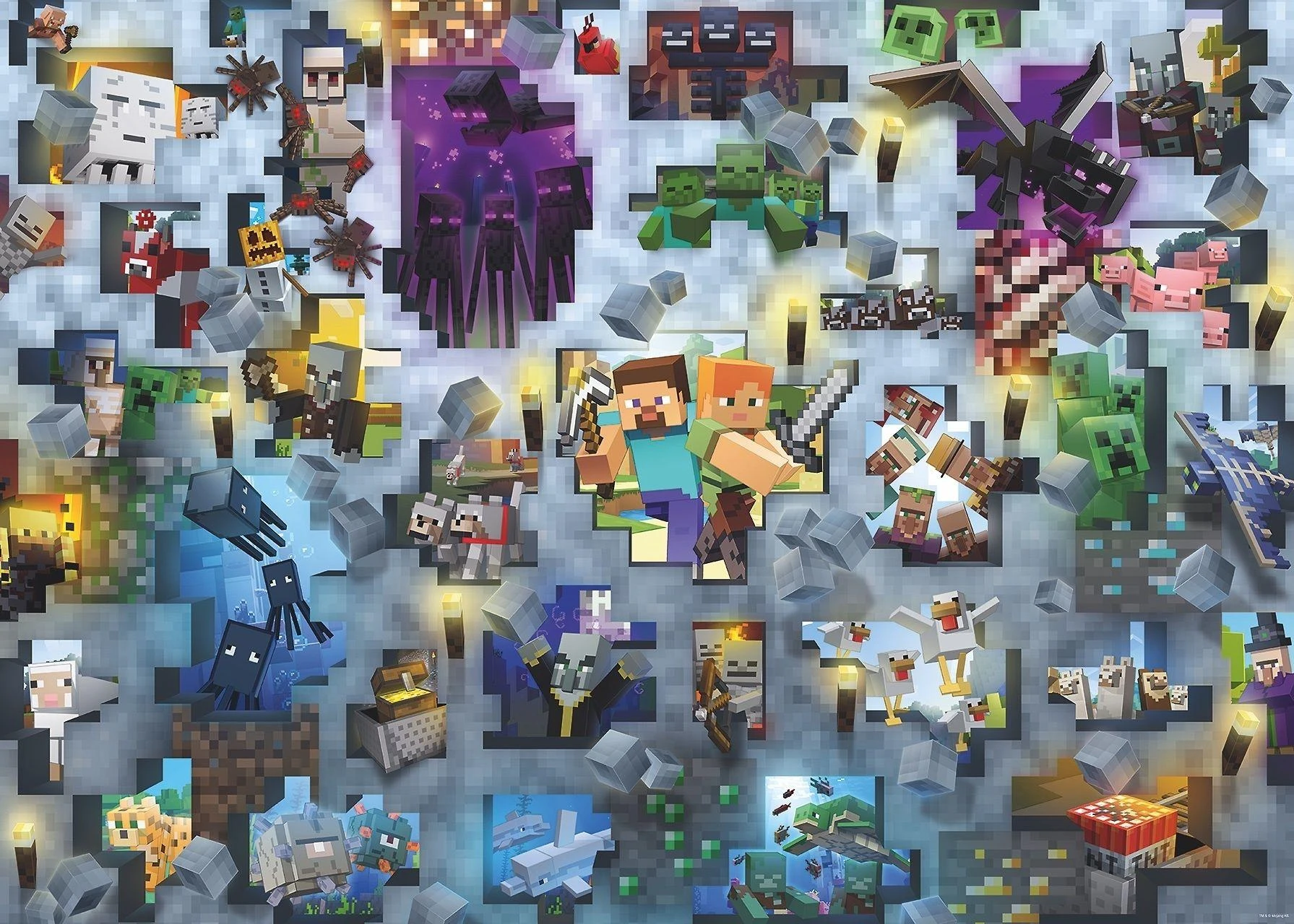 Ravensburger Dėlionė 1000 vnt. - Minecraft