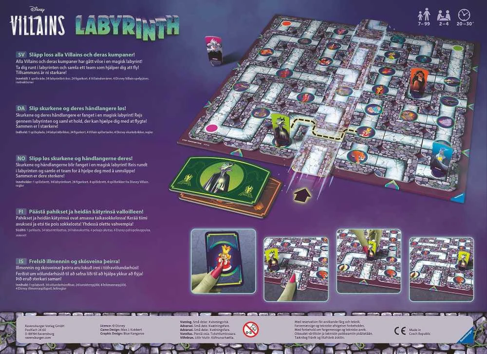 Ravensburger Muuttuva Labyrintti Disney Villains -lautapeli