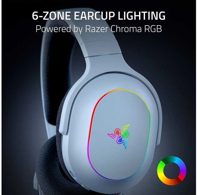 Razer | Ausinės Žaidimams | Barracuda X Chroma | Belaidės | Over-Ear | Mikrofonas | Belaidės | Baltas