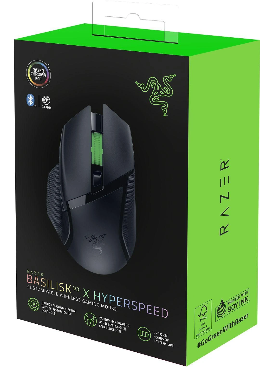 Belaidė žaidimų pelė Razer Basilisk V3 X HyperSpeed, juoda
