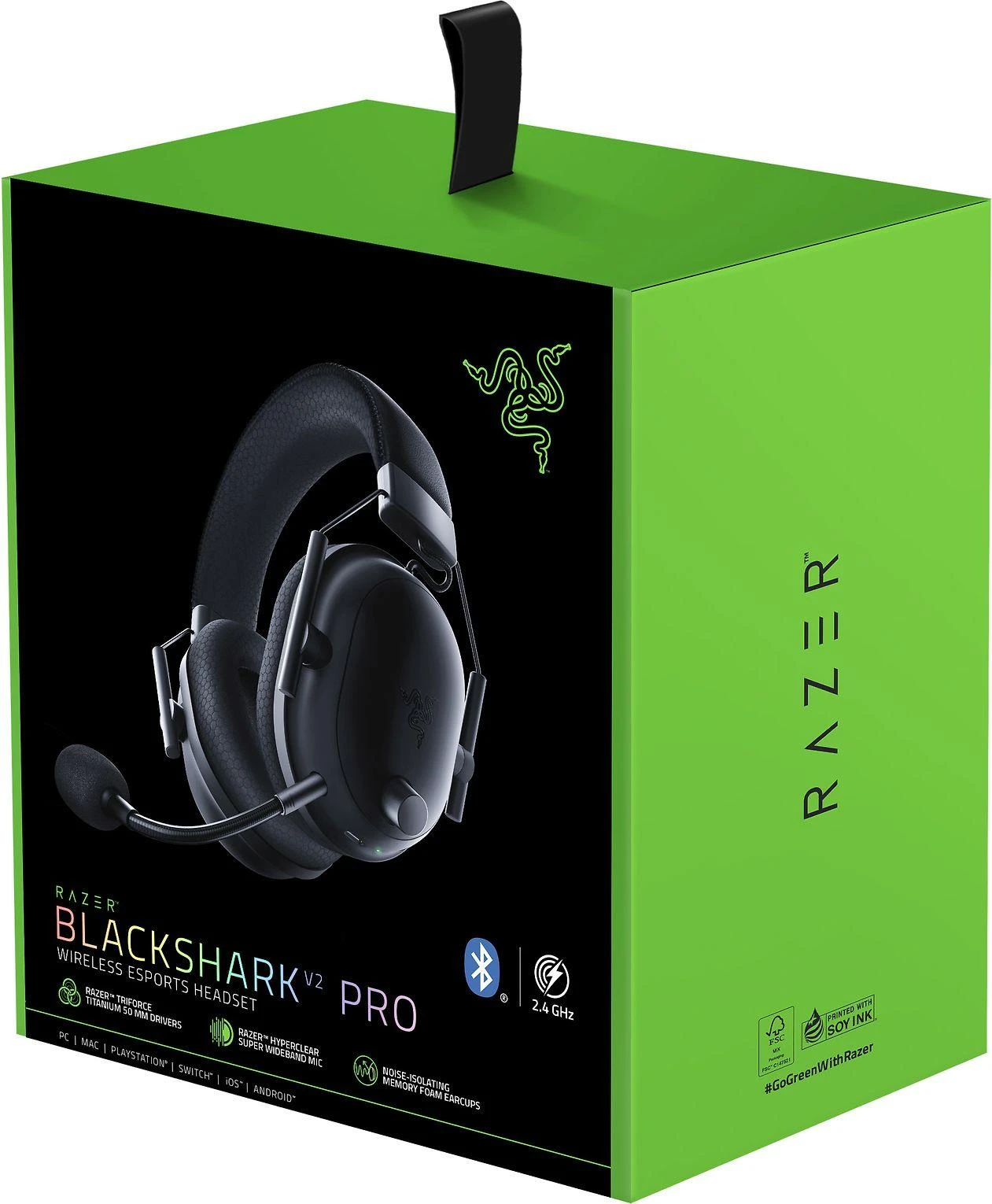 Razer BlackShark V2 Pro belaidės ausinės (2023), Juodos spalvos