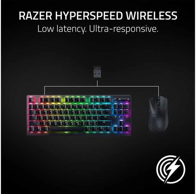 Razer DeathAdder V3 HyperSpeed | Pelė žaidimams | Wireless/su laidu | USB / 2.4 GHz | Juodas