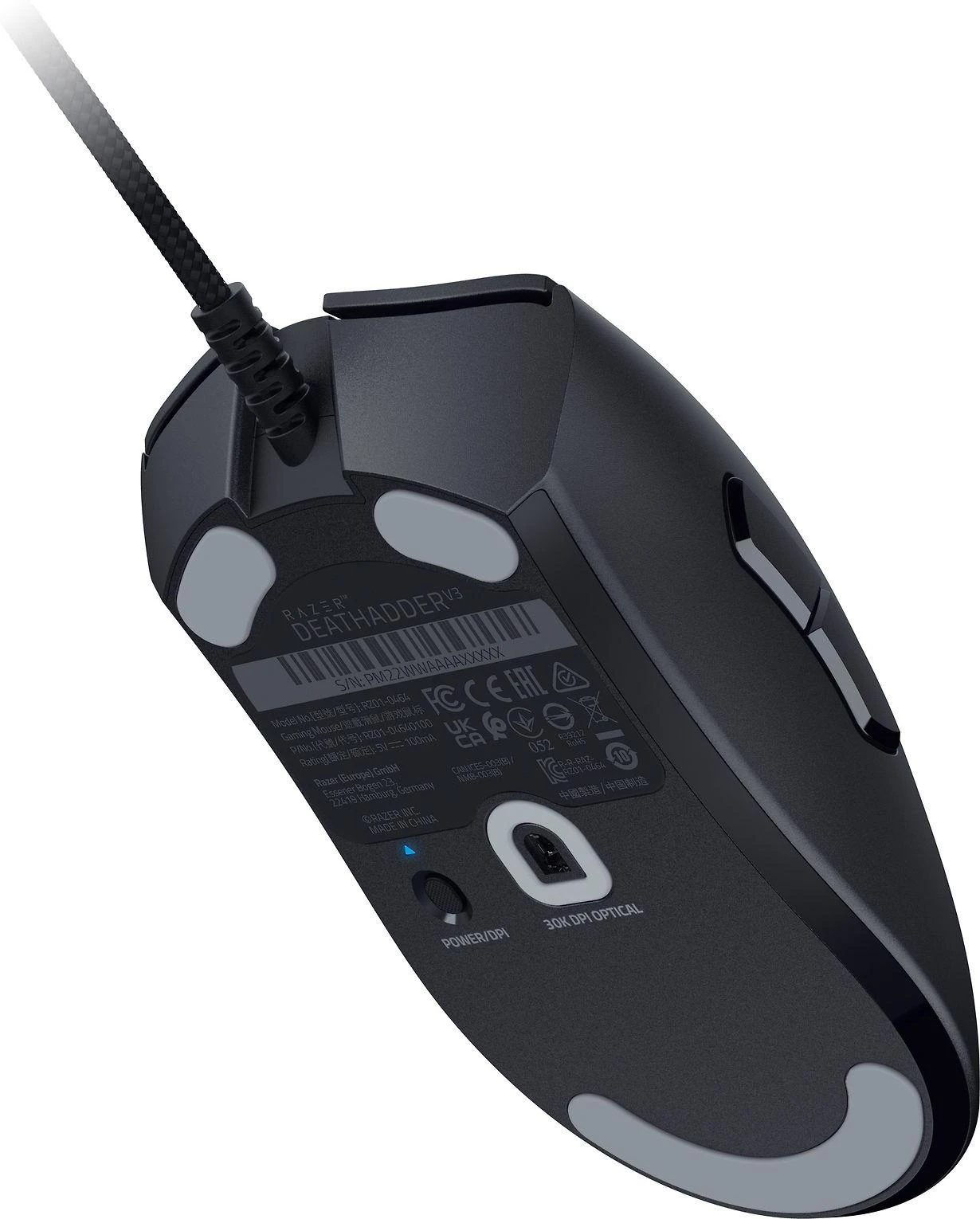 Razer | Pelė žaidimams | DeathAdder V3 | Pelė žaidimams | su laidu | Optinė | Juodas | No
