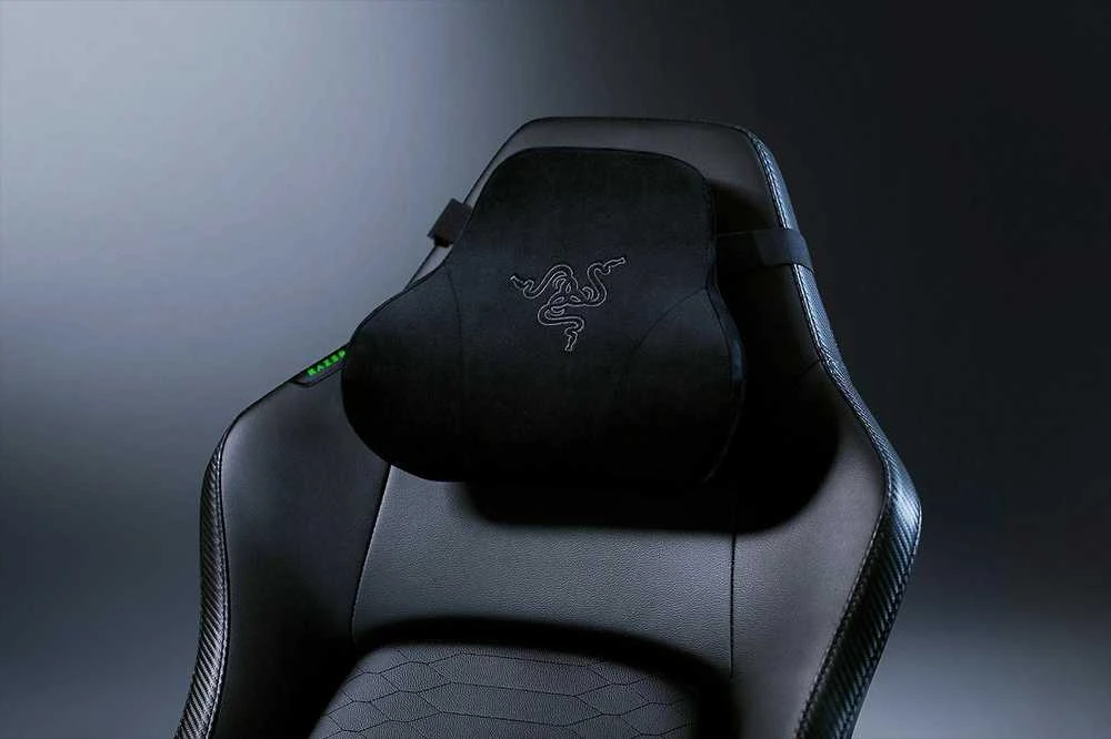 Razer žaidimų kėdė su juosmens atrama Iskur V2 EPU Leather, Aliuminio | Juodas