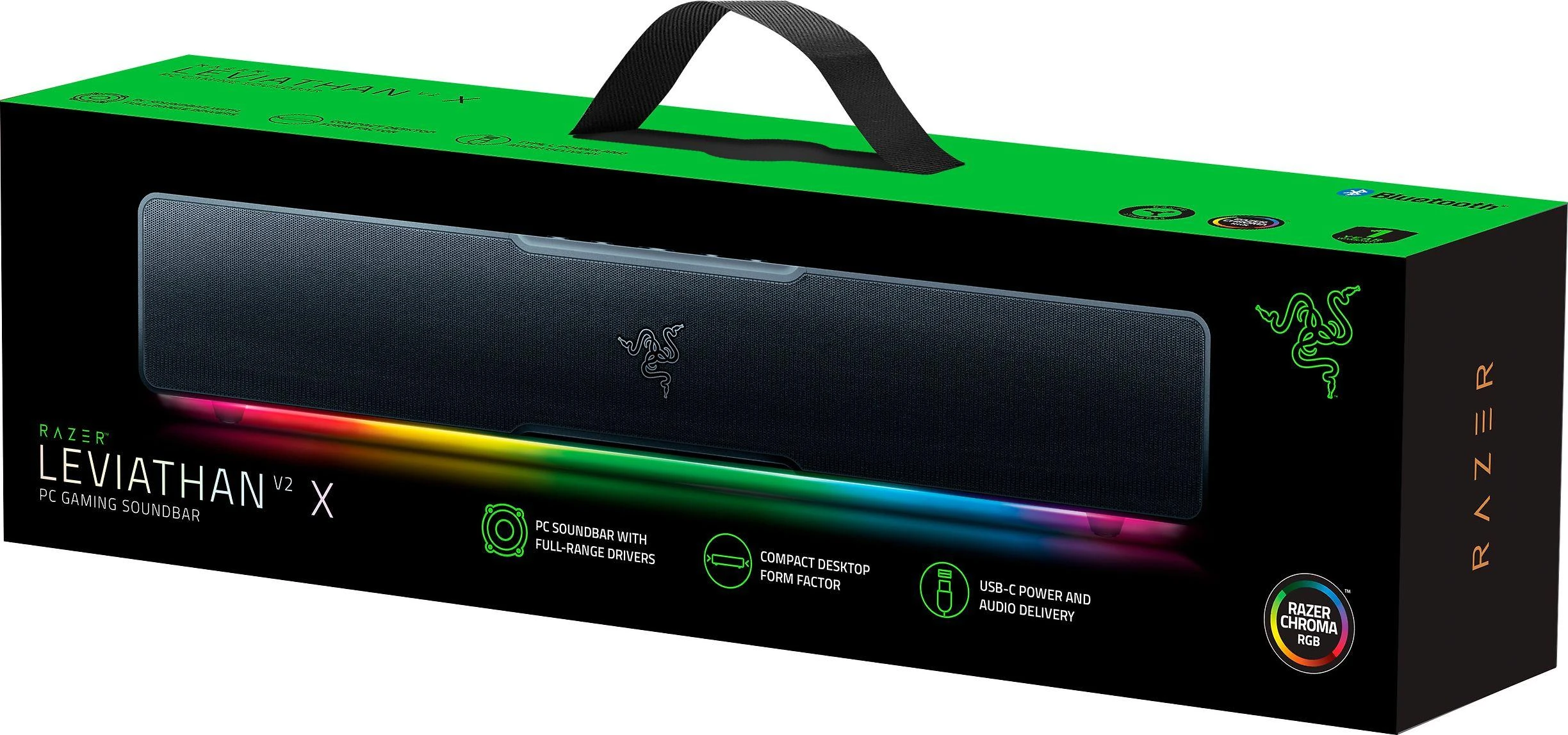 Razer Leviathan V2 X, juodos spalvos
