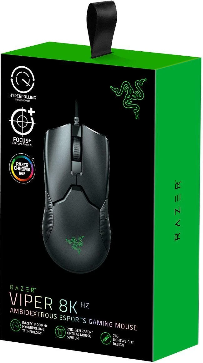 Esports Žaidimų pelė Razer Viper 8KHz, Juoda