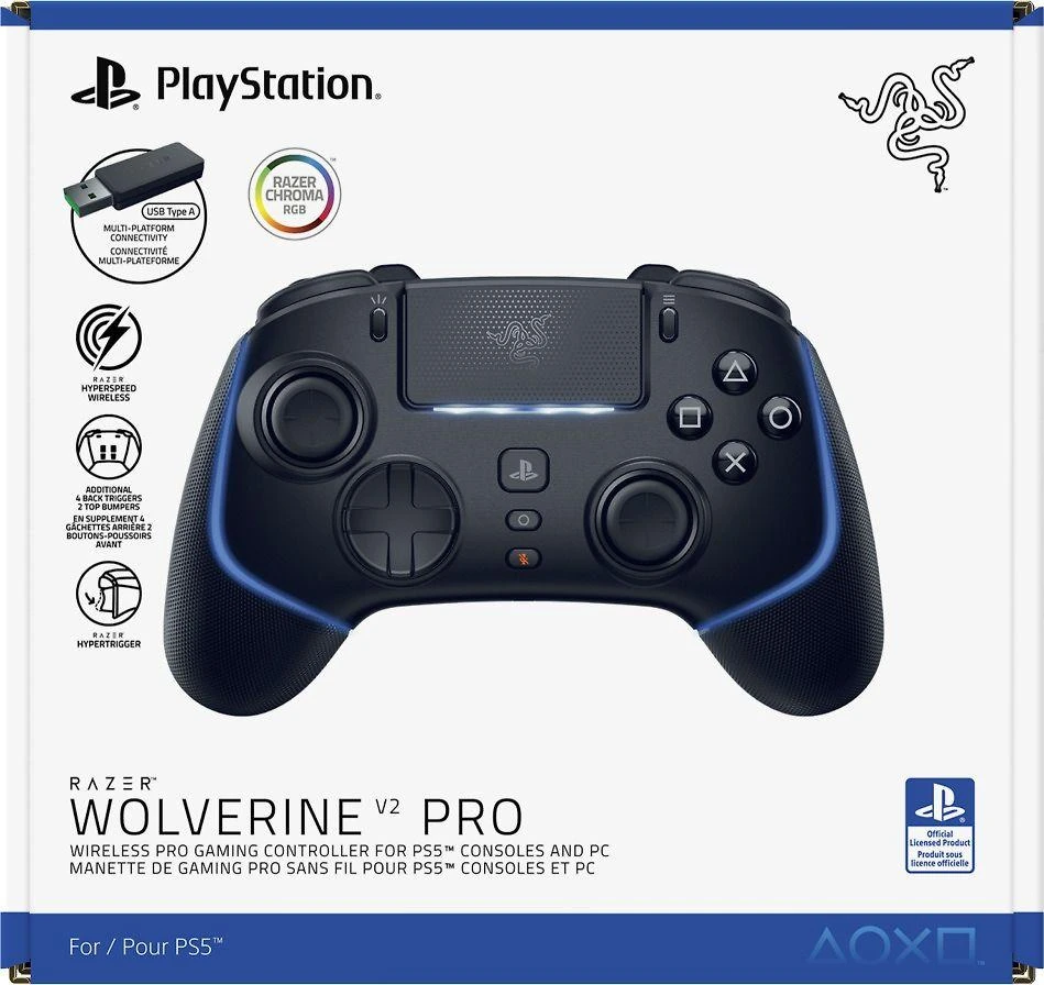 Razer | Žaidimų valdiklis, skirtas Playstation | Wolverine V2 Pro