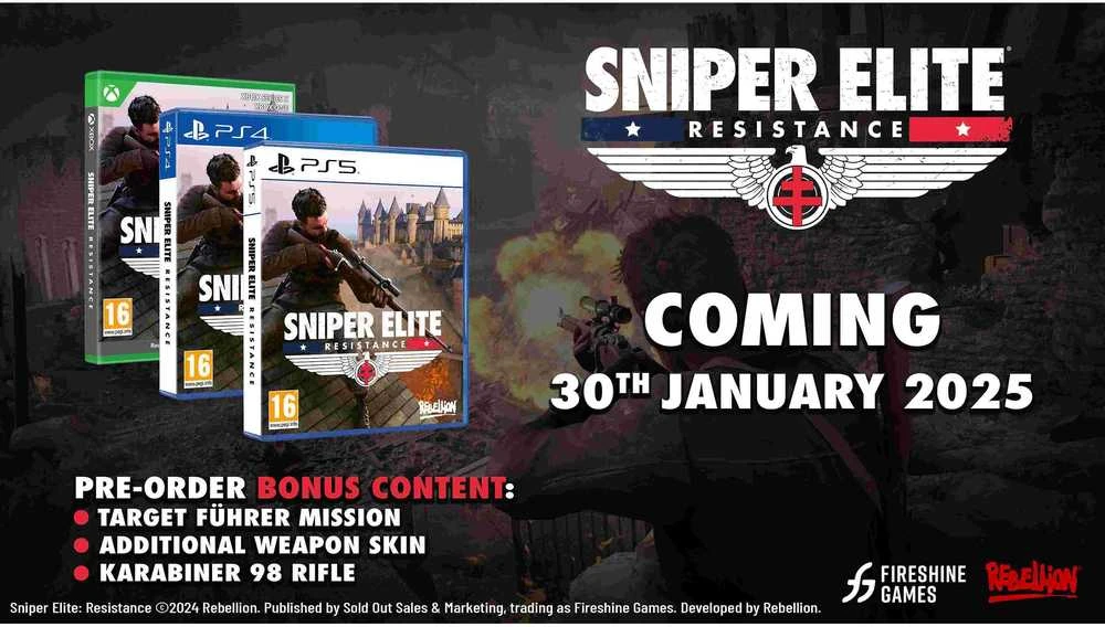 Rebellion Sniper Elite Resistance PS5