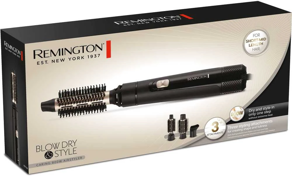 Remington | Džiovinimas ir formavimas | AS7300 | 800 W | Juodas/Auksinis