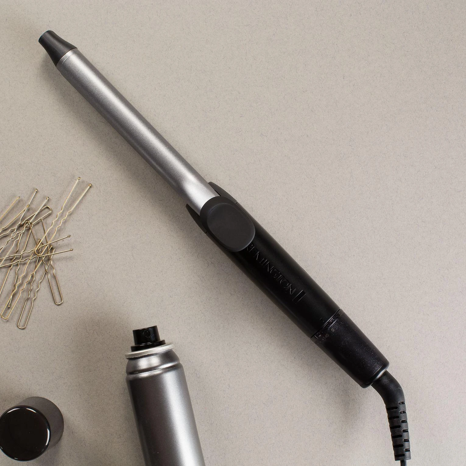 Remington CI 5519 plaukų formavimo šukos Garbanojimo lazdelė Šiltas Juoda, Pilka