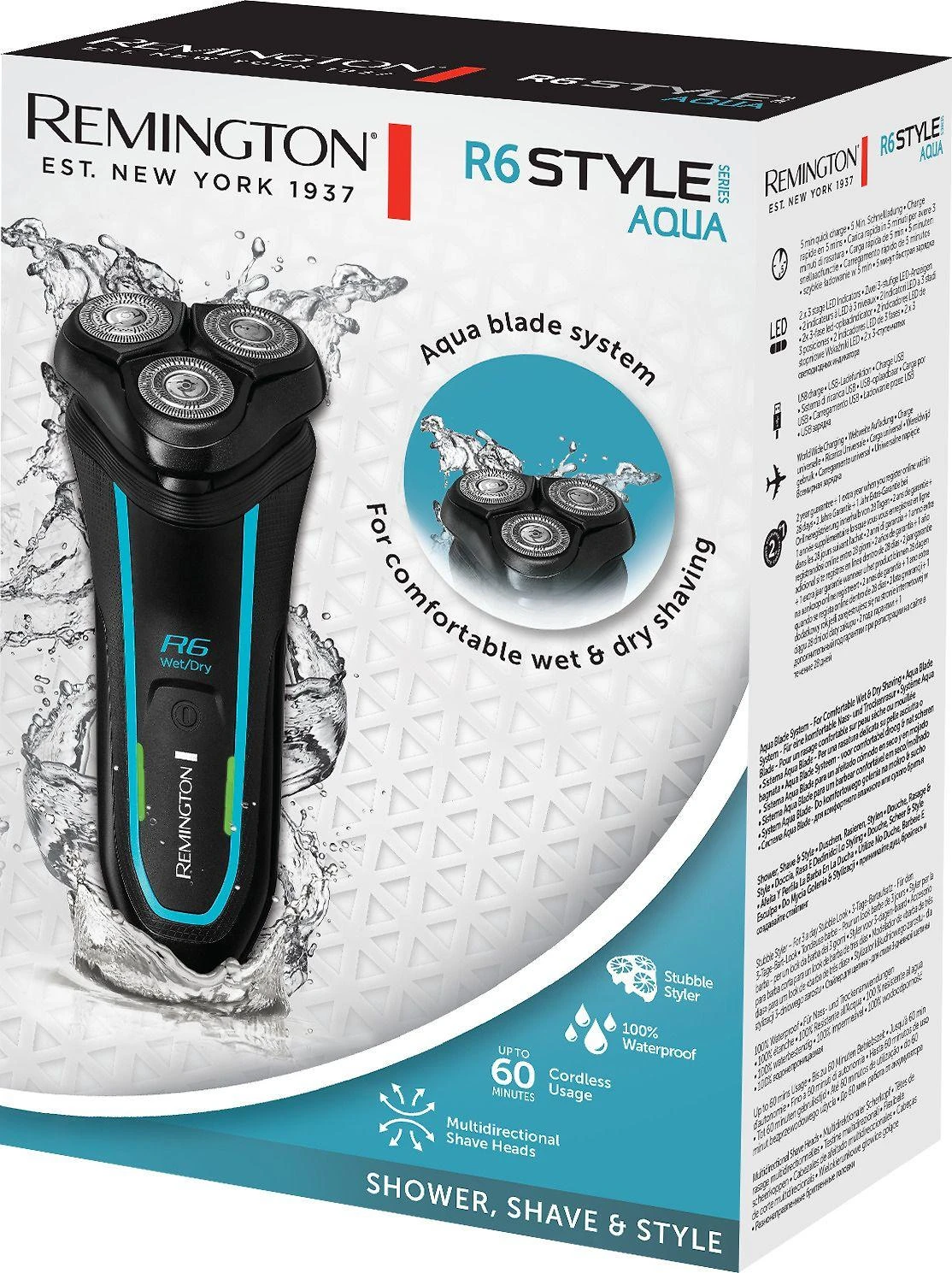 Barzdaskutė Remington R6000 Rotation shaver Trimmer Juodas