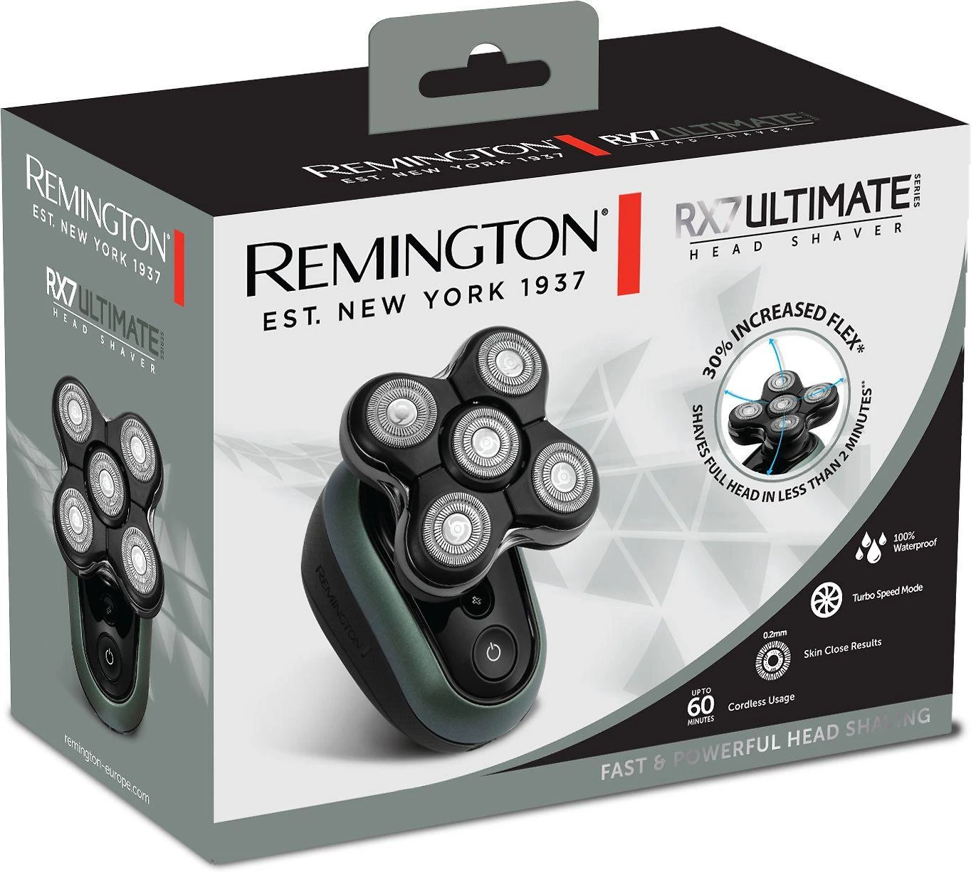 Remington | Shaver | XR1600 | Operating time (max) 60 min | Juodas/Sidabrinis