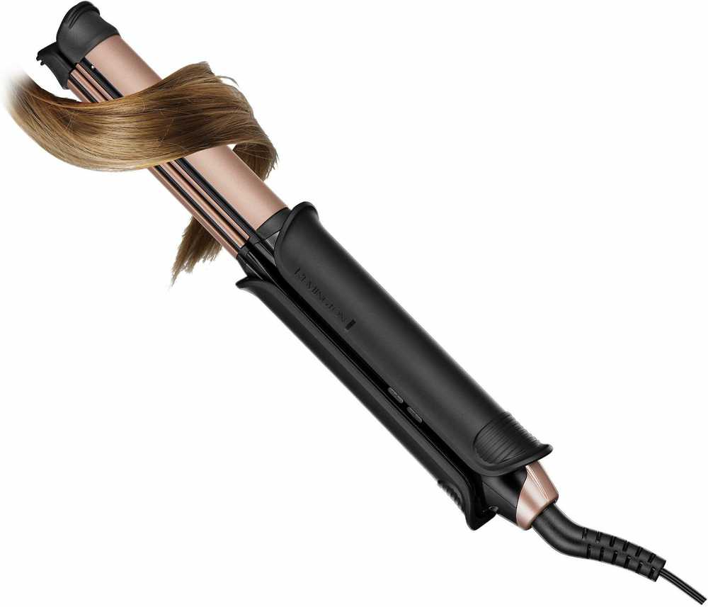 Remington Straight and Curl Plaukų tiesintuvas | S6077 ONE | Keraminė šildymo sistema | Temperatūra (min.) 150 °C | Temperatūra (maks.) 230 °C | Šildymo lygių skaičius 5