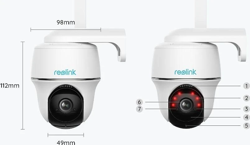 Reolink Go PT PLUS 2K GSM lauko besisukanti kamera Akumuliatorius | LTE 4G 3G | Belaidis | Nakties režimas | Judesio jutiklis | Reolink