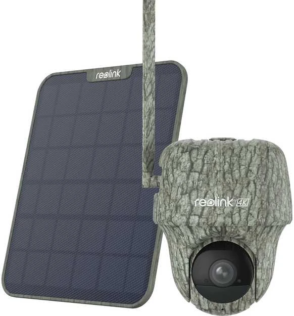 „Reolink Go G450 4K PT“ baterijos kamera su 4G/LTE + saulės baterija 2 – kamufliažinis