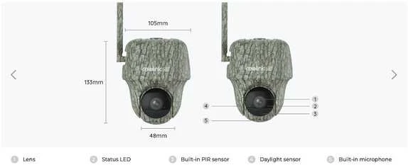 „Reolink Go G450 4K PT“ baterijos kamera su 4G/LTE + saulės baterija 2 – kamufliažinis