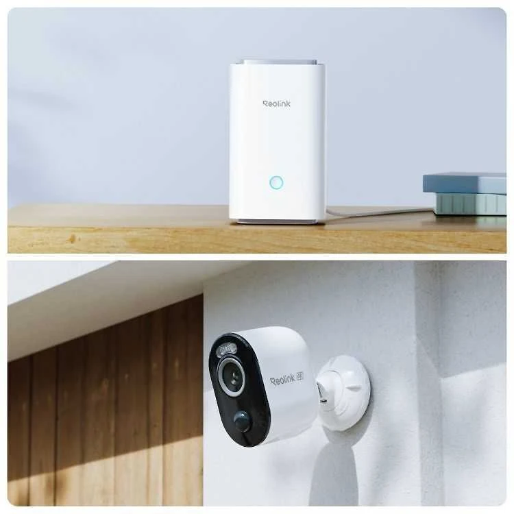 Reolink namų šakotuvas + 2x „Argus 3 Ultra“ su 64 GB 4K | 8 MP | Baterija | IP65