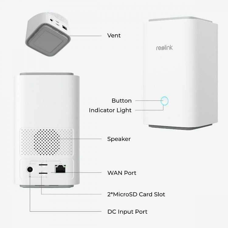 Reolink Home Hub Kit valvontajarjestelma, Home Hub + 2 x Argus PT Ultra aurinkopaneelilla