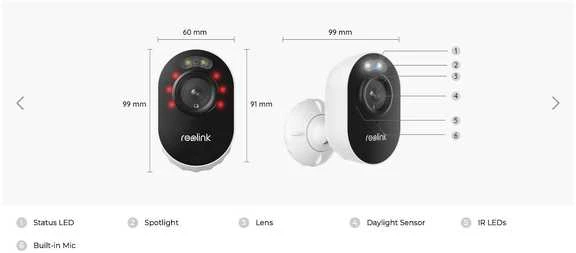 Išmani lauko apsaugos kamera Reolink Lumus Series E430 su apšvietimu, 2K, Wi-Fi