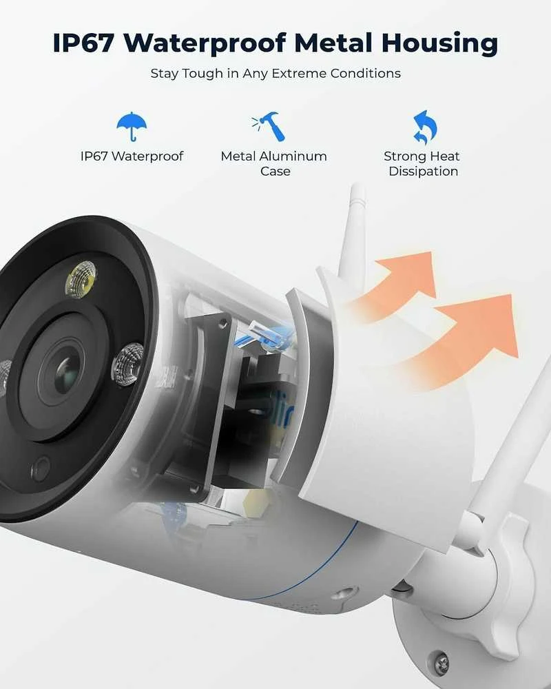 Reolink | 4K WiFi 6 stebėjimo kamera | W330 | Kulka | 8 MP | 4mm/F1.6 | IP67 | H.265 | „Micro SD“, maks. 512 GB