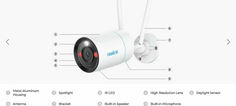 Reolink | 4K WiFi 6 stebėjimo kamera | W330 | Kulka | 8 MP | 4mm/F1.6 | IP67 | H.265 | „Micro SD“, maks. 512 GB